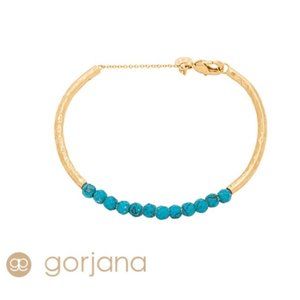 Gorjana NWT Power Gemstone Cuff Bracelet | Gold and Turquoise